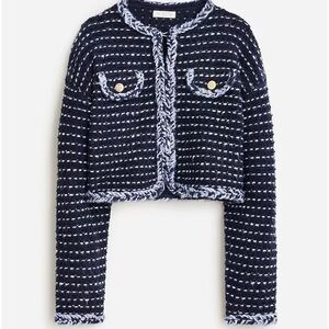 Jcrew Cropped lady jacket in marled yarn